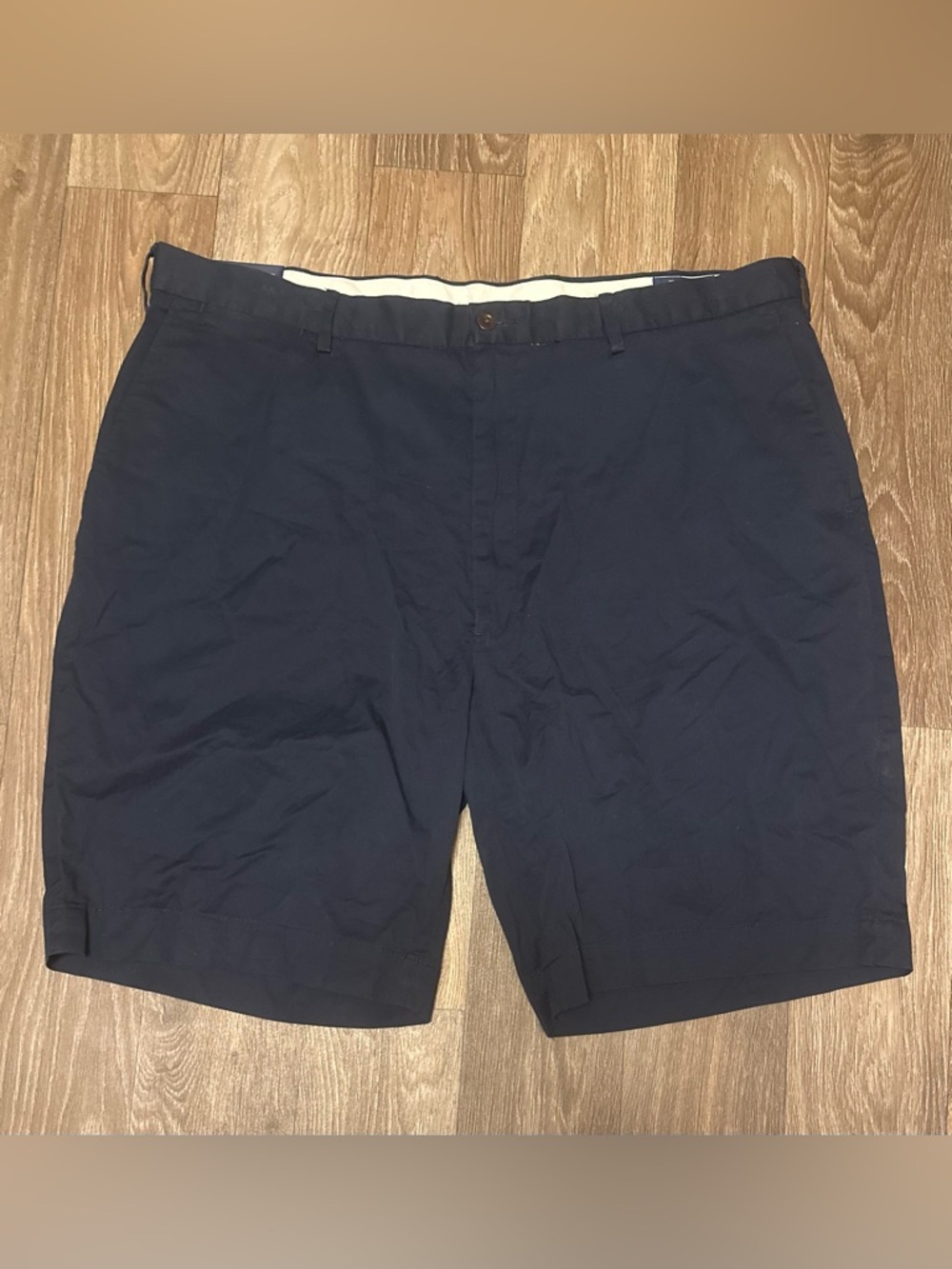 NEW Polo Ralph Lauren STRETCH CLASSIC FIT Khaki Shorts NAVY Mens 42T 10” Inseam